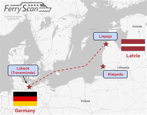 ferry from latvia to germany.